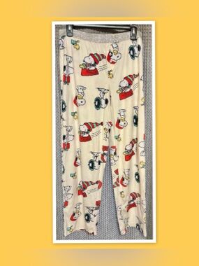 Peanuts Women's Snoopy Christmas Fleece Sleep Pajama\Lounge Pants